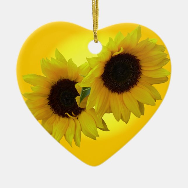Sunflower Ornament Personalised Sunflower Gifts (Front)