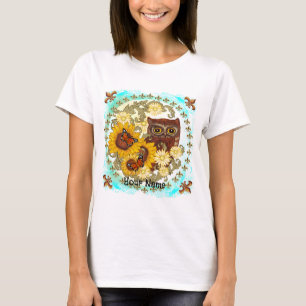 Sunflower Owl   T-Shirt