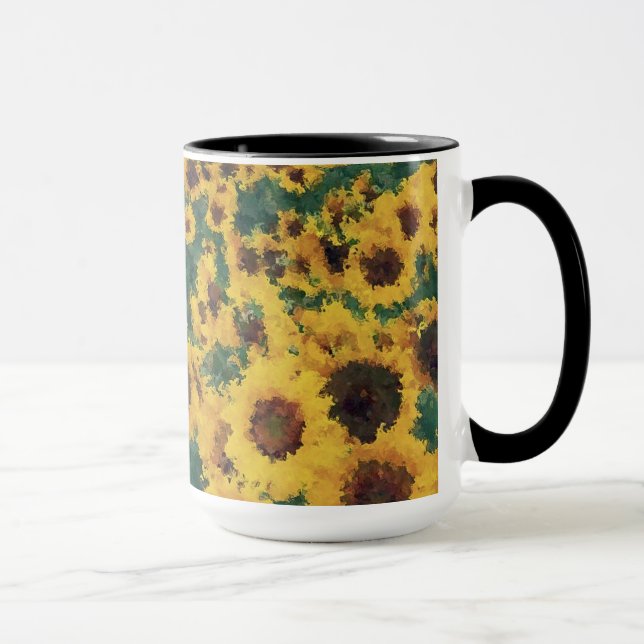 Sunflower painting art  - Mug (Right)