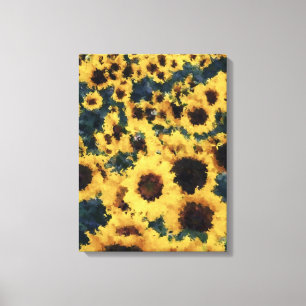 Sunflower painting art - Wrapped canvas