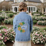 Sunflower Painting Mrs. Bridal Wedding Custom Denim Jacket<br><div class="desc">Add a touch of radiant charm to your big day with our 'Sunflower Painting' custom denim jacket,  designed for the Bridal.</div>