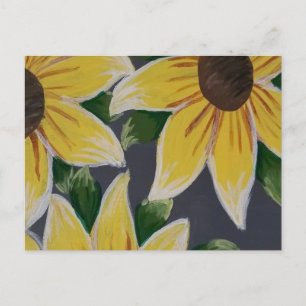 Sunflower Painting - Unique Cute Gift For Family Announcement Postcard