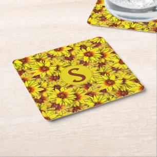 Sunflower Paper Coaster