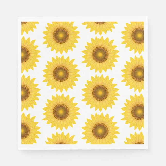 Sunflower Paper Napkins (Front)