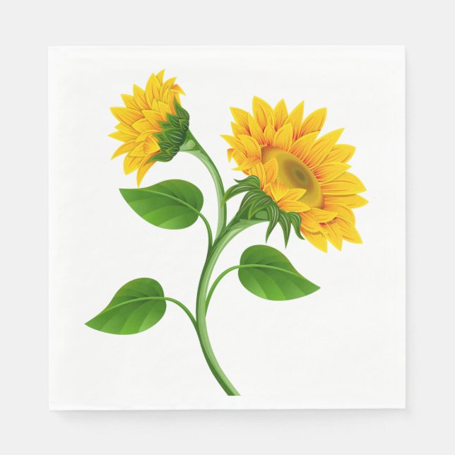Sunflower Paper Napkins (Front)