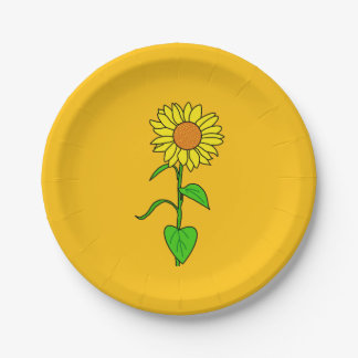 Sunflower Paper Plate