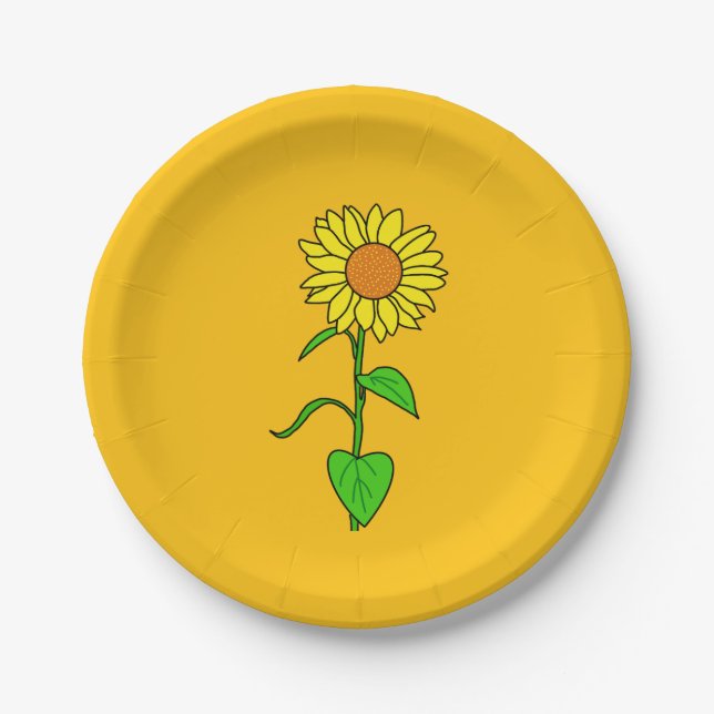 Sunflower Paper Plate (Front)