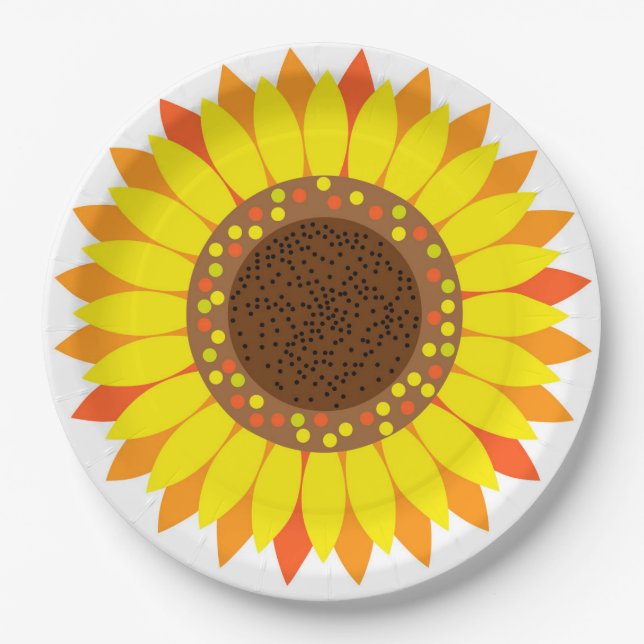 Sunflower Paper Plate (Front)