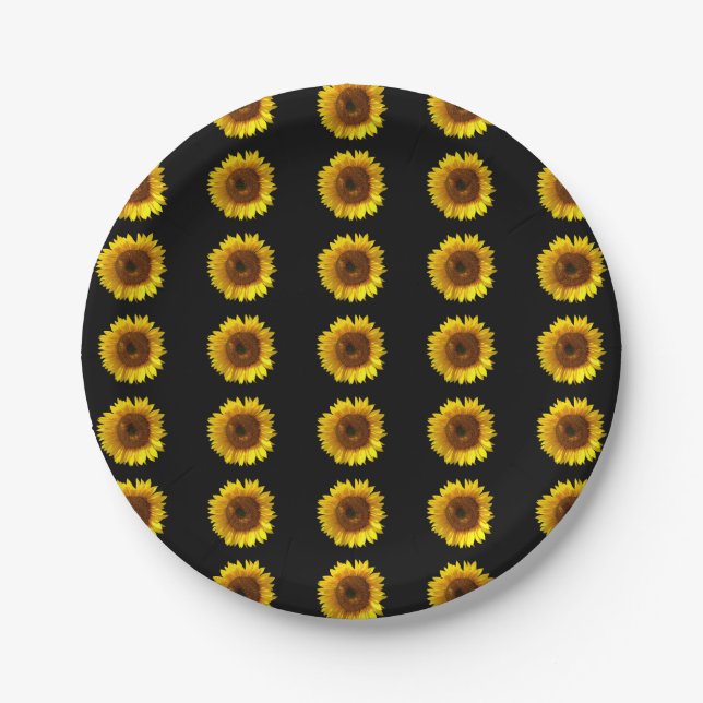Sunflower Paper Plate (Front)