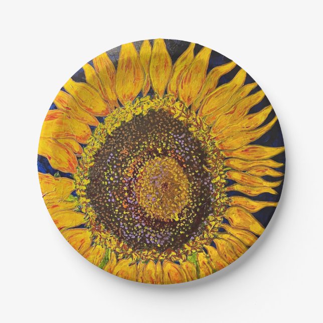 Sunflower Paper Plate (Front)