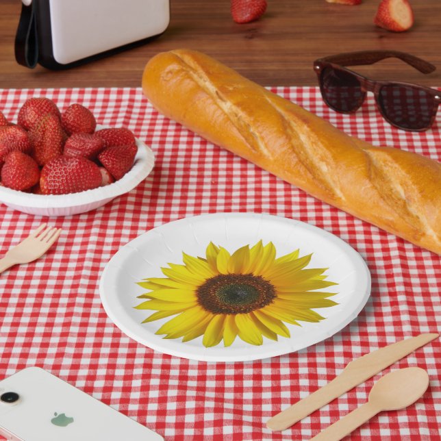 Sunflower Paper Plates Zazzle