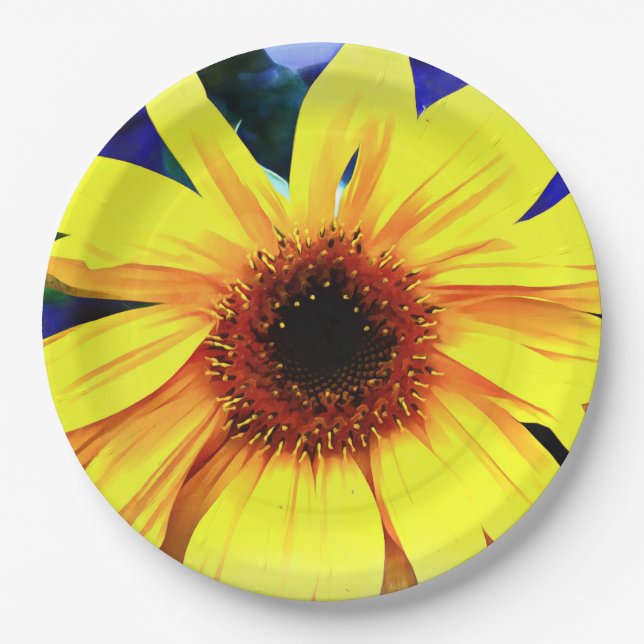 Sunflower Paperplate Paper Plate (Front)