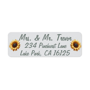 Sunflower Patch Address Labels