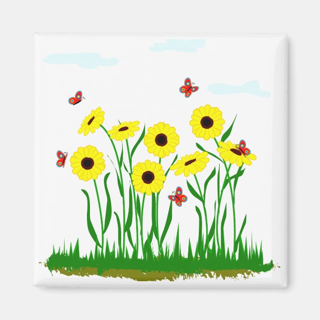 Sunflower Patch Magnet (Front)