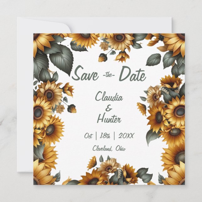 Sunflower Patch Save the Date (Front)