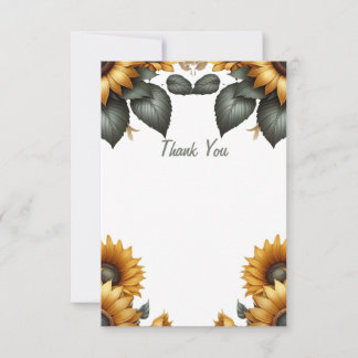 Sunflower Patch Thank You Card