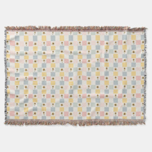 Sunflower Patchwork Decorative Blanket - Farmhouse
