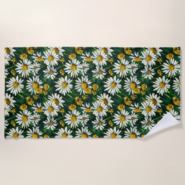 SUNFLOWER  PATTERN BEACH TOWEL (Front)