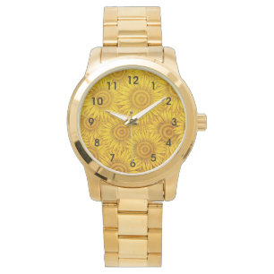 Sunflower Pattern, Dazzling Yellow, Watch