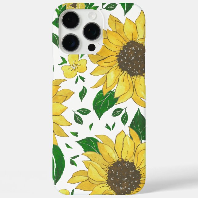 Sunflower Pattern Design  Bright & Cheerful Floral Case-Mate iPhone Case (Back)