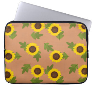 Sunflower Pattern Design – Cute Floral Aesthetic Laptop Sleeve