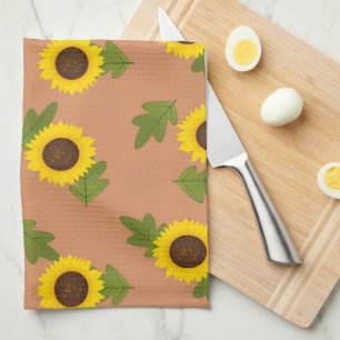 Sunflower Pattern Design – Cute Floral Aesthetic Tea Towel