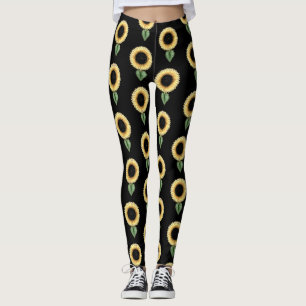 Sunflower Pattern Leggings