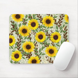 Sunflower Pattern Mouse Mat
