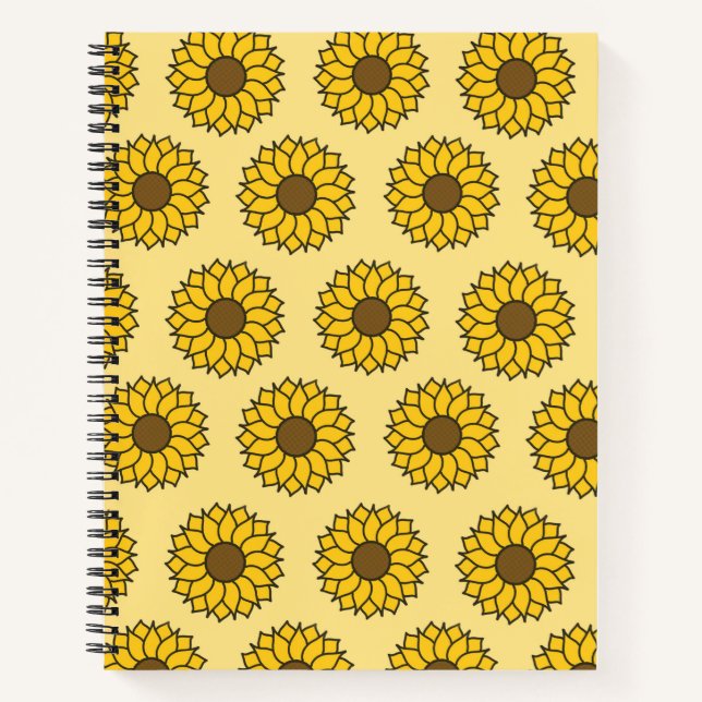 Sunflower Pattern  Notebook (Front)
