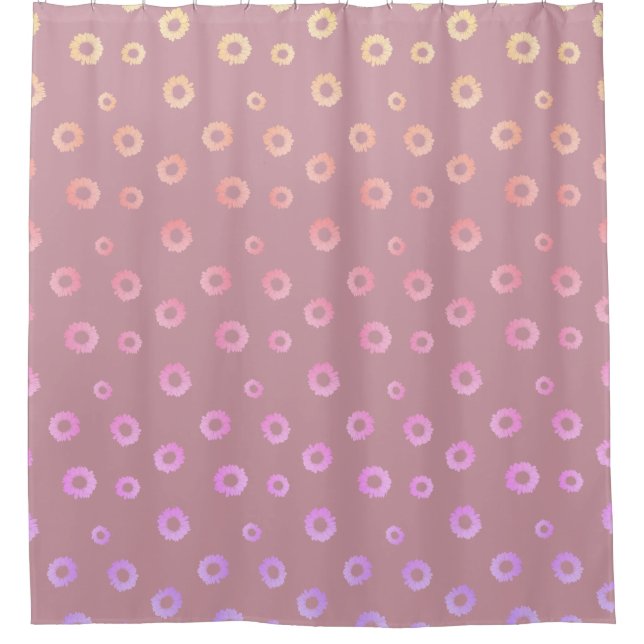Sunflower Pattern Shower Curtain (Front)