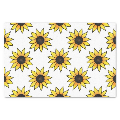 Image of Sunflower Pattern Tissue Paper