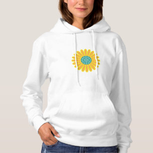Sunflower Pattern Vibrant Summer Floral Design Hoodie