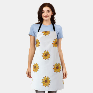 Sunflower Pattern Yellow Apron