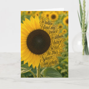 Sunflower Peace Card