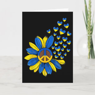 Sunflower Peace Heart Love I Stand With Ukraine Uk Card