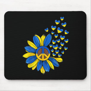 Sunflower Peace Heart Love I Stand With Ukraine Uk Mouse Mat