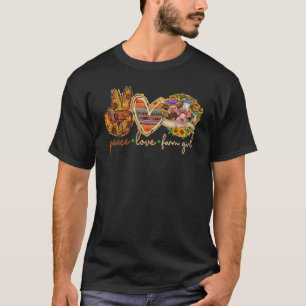Sunflower Peace Love Farm Western World Farm Anima T-Shirt