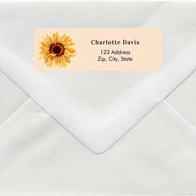 Sunflower peach return address  (Creator Uploaded)
