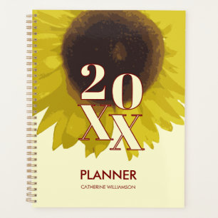 Sunflower Personalised Floral Yellow Planner