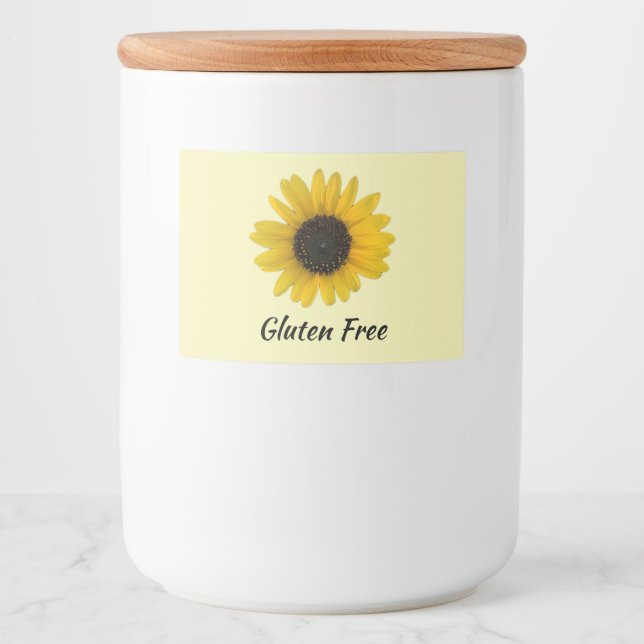 Sunflower Personalised Food Label (Front)