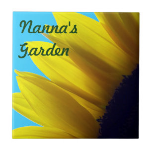 Sunflower Personalised Garden Tile