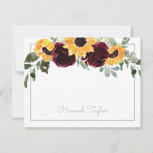 Sunflower Personalised Name Card