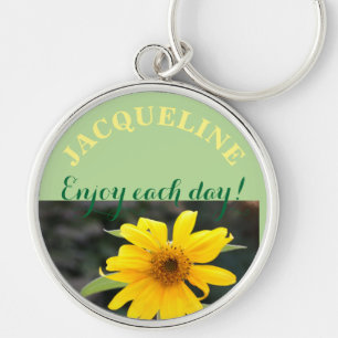 Sunflower Personalised Name Keychain