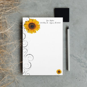 Sunflower Personalised Stationery