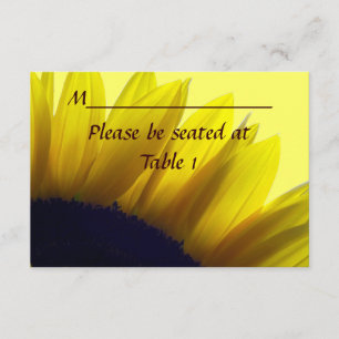 Sunflower Personalised Wedding Engagement Place Invitation