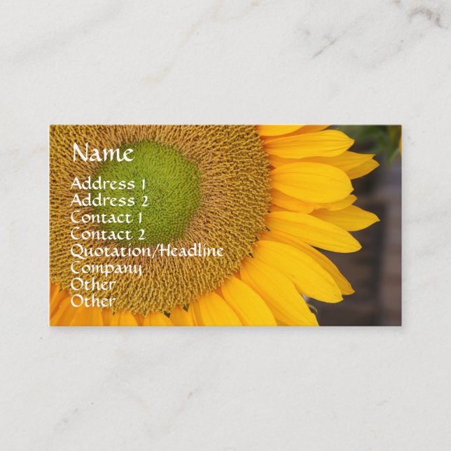 Sunflower Petals Floral Business Card (Front)