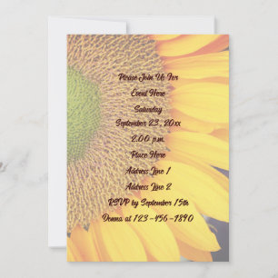 Sunflower Petals Floral Invitation
