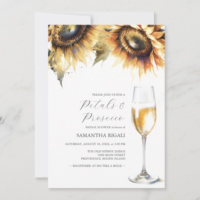 Sunflower Petals & Prosecco Bridal Shower (Front)