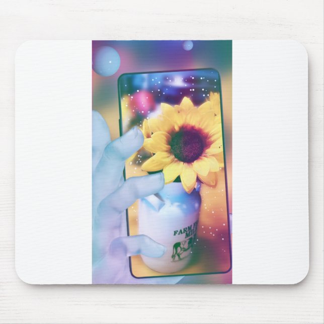 Sunflower Phone Mouse Mat (Front)