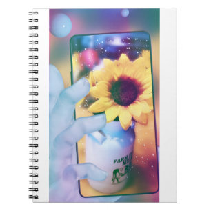 Sunflower Phone Notebook
